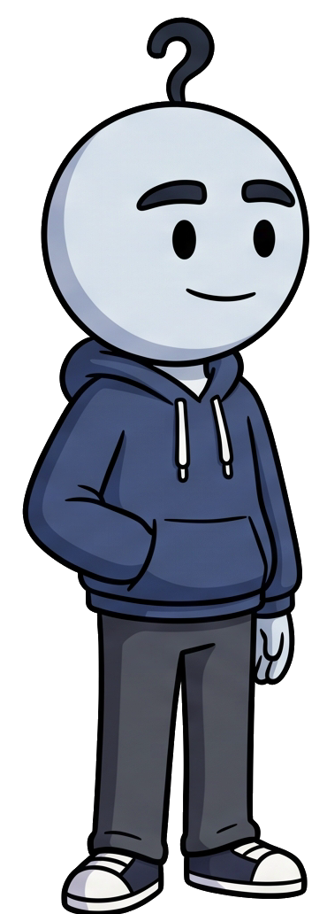 The Psychology Blueprint character in a navy hoodie